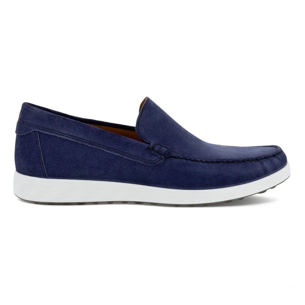 ECCO Mens Moccasins Navy - S Lite Moc - WUG-187245